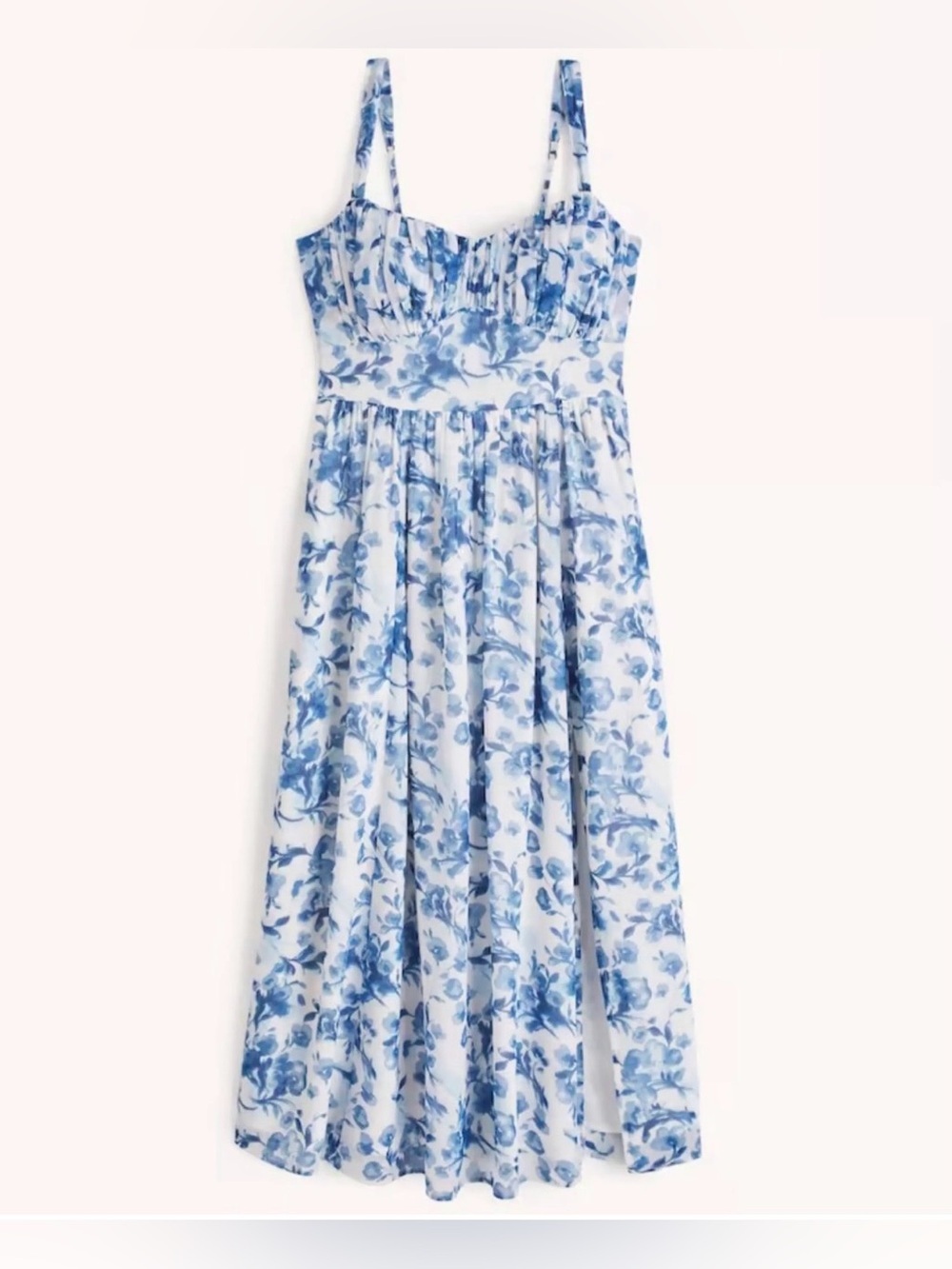 Abercrombie‎ & Fitch Ruched Chiffon Midi Dress, Size S/P